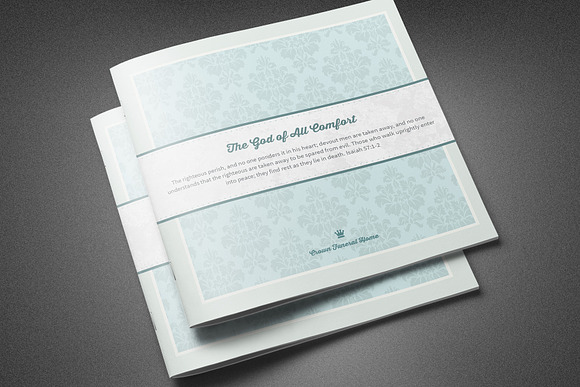 All Comfort Funeral Program Template in Brochure Templates - product preview 2