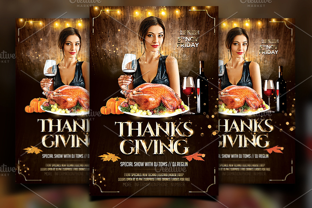 Thanksgiving Flyer in Flyer Templates - product preview 8