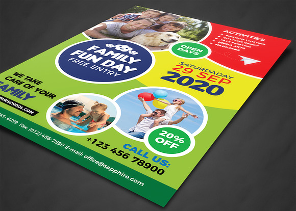 Family Fun Day Flyer in Flyer Templates - product preview 1