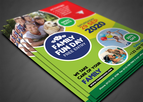 Family Fun Day Flyer in Flyer Templates - product preview 2