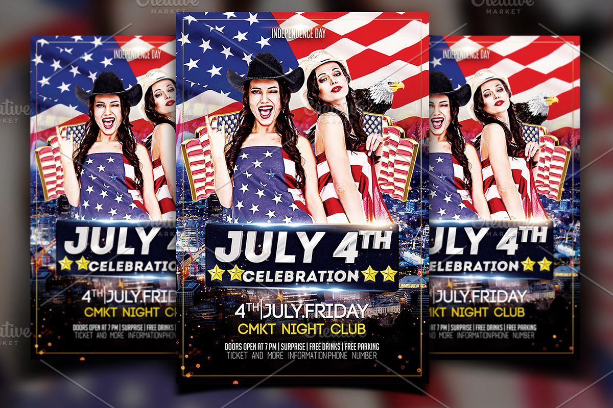 4th of July Flyer Template in Flyer Templates - product preview 8