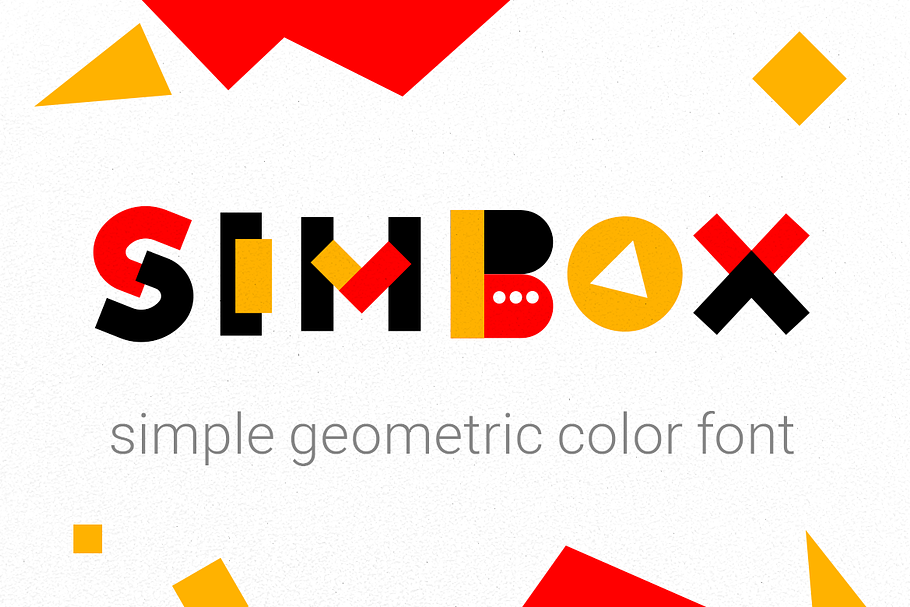 Simbox| the color geometric font in Sans-Serif Fonts - product preview 8