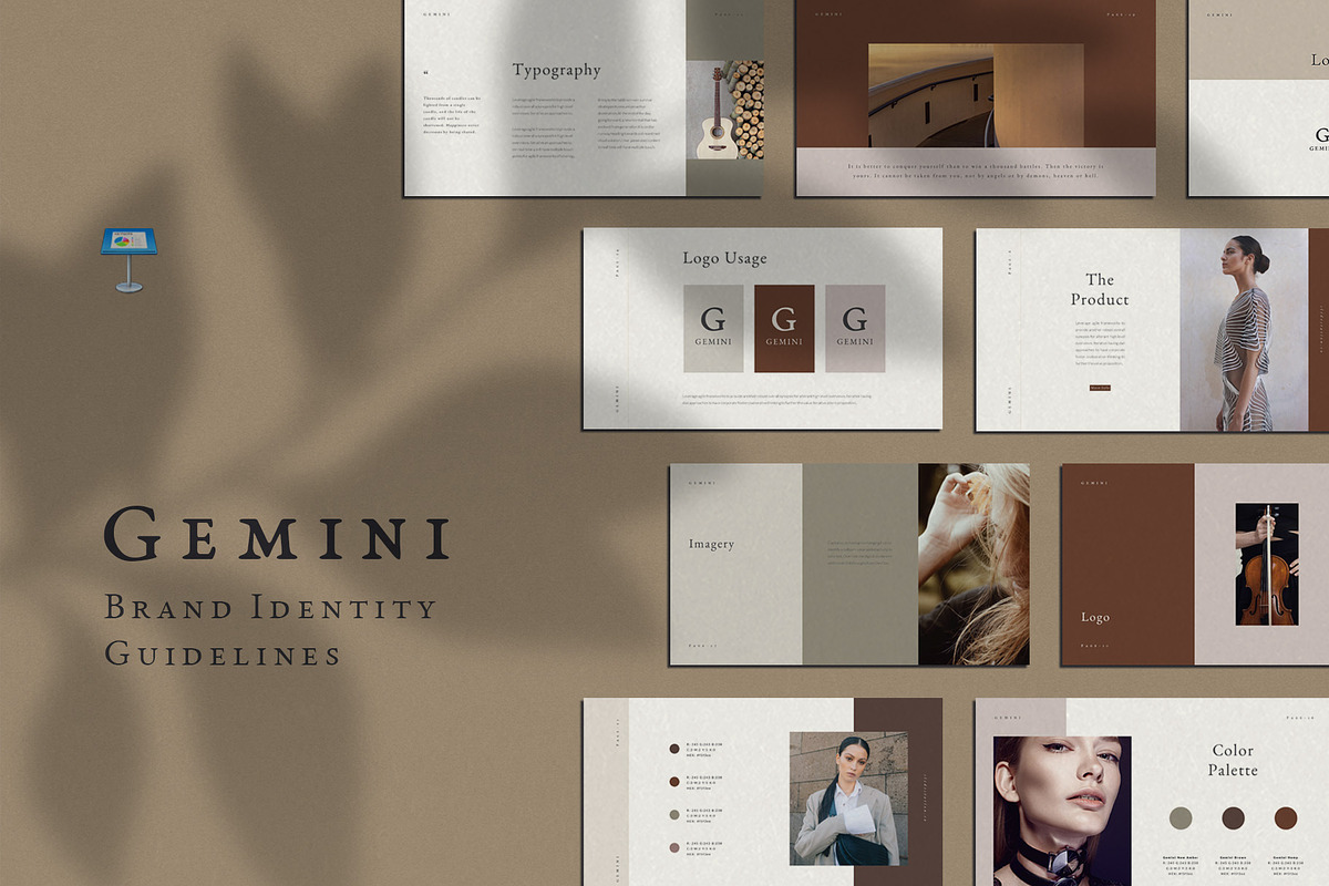 Gemini Keynote Brand Guidelines in Keynote Templates - product preview 8