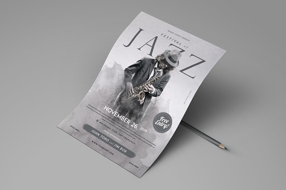 Jazz Festival Flyer in Flyer Templates - product preview 2