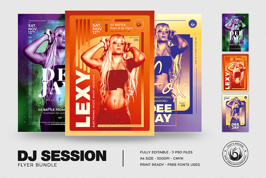 DJ Session Flyer Bundle V3 in Flyer Templates - product preview 8