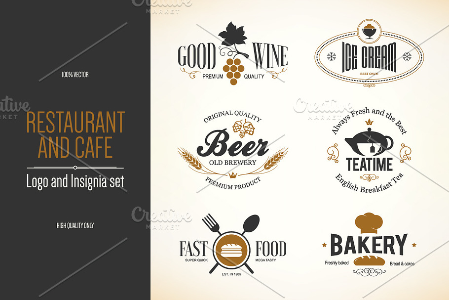 6 Food and Drinks logos in Logo Templates - product preview 8