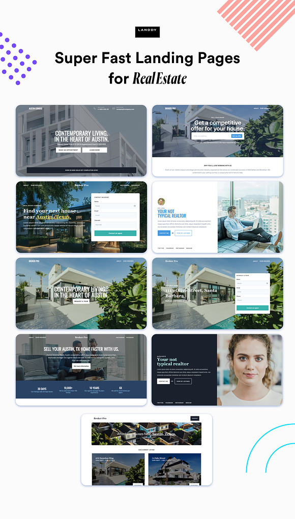 9 Real Estate Landing Pages Template in HTML/CSS Themes - product preview 4