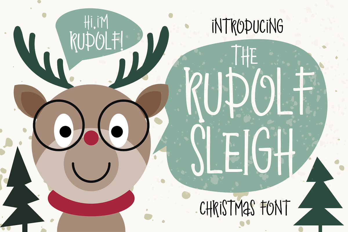 The Rudolf Sleigh in Script Fonts - product preview 8
