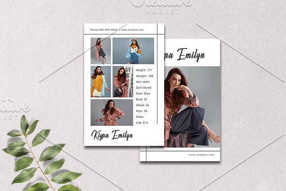 Model Comp Card - V1078 in Flyer Templates - product preview 3