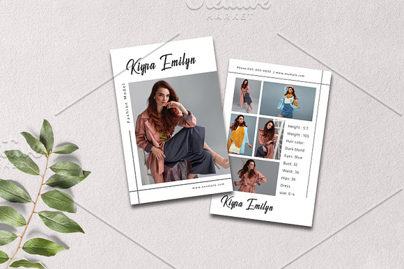 Model Comp Card - V1078 in Flyer Templates - product preview 4