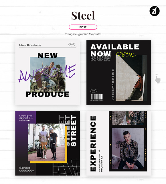 Steel Social media template in Instagram Templates - product preview 1