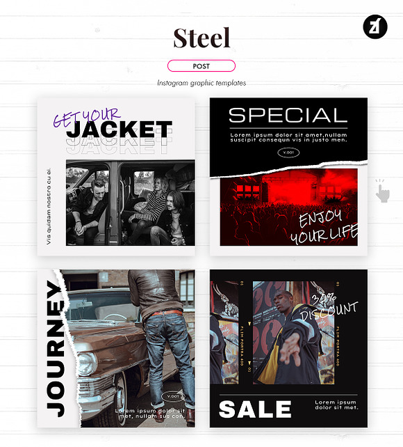 Steel Social media template in Instagram Templates - product preview 3