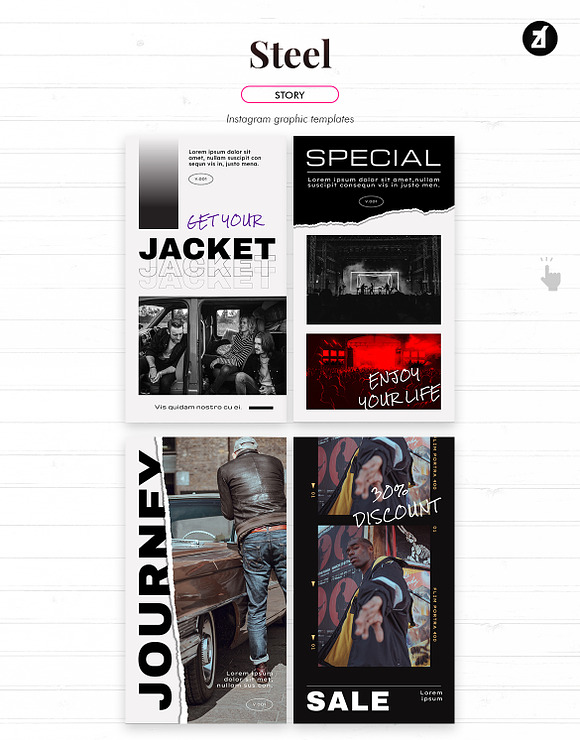 Steel Social media template in Instagram Templates - product preview 6