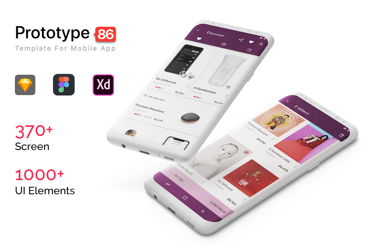 Prototype 86 - Template For Android in UI Kits and Libraries - product preview 8