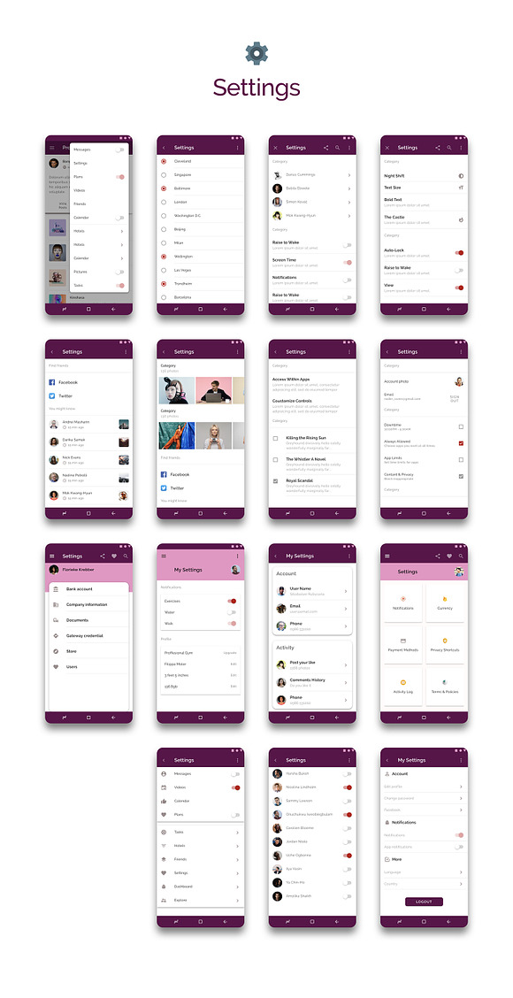 Prototype 86 - Template For Android in UI Kits and Libraries - product preview 14
