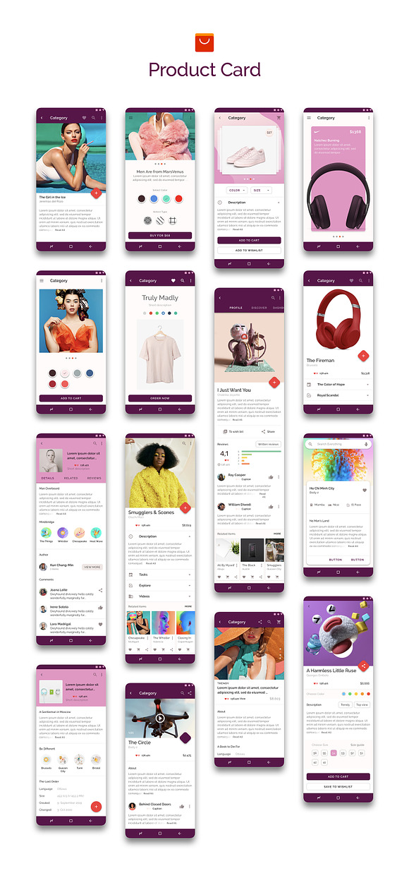 Prototype 86 - Template For Android in UI Kits and Libraries - product preview 17