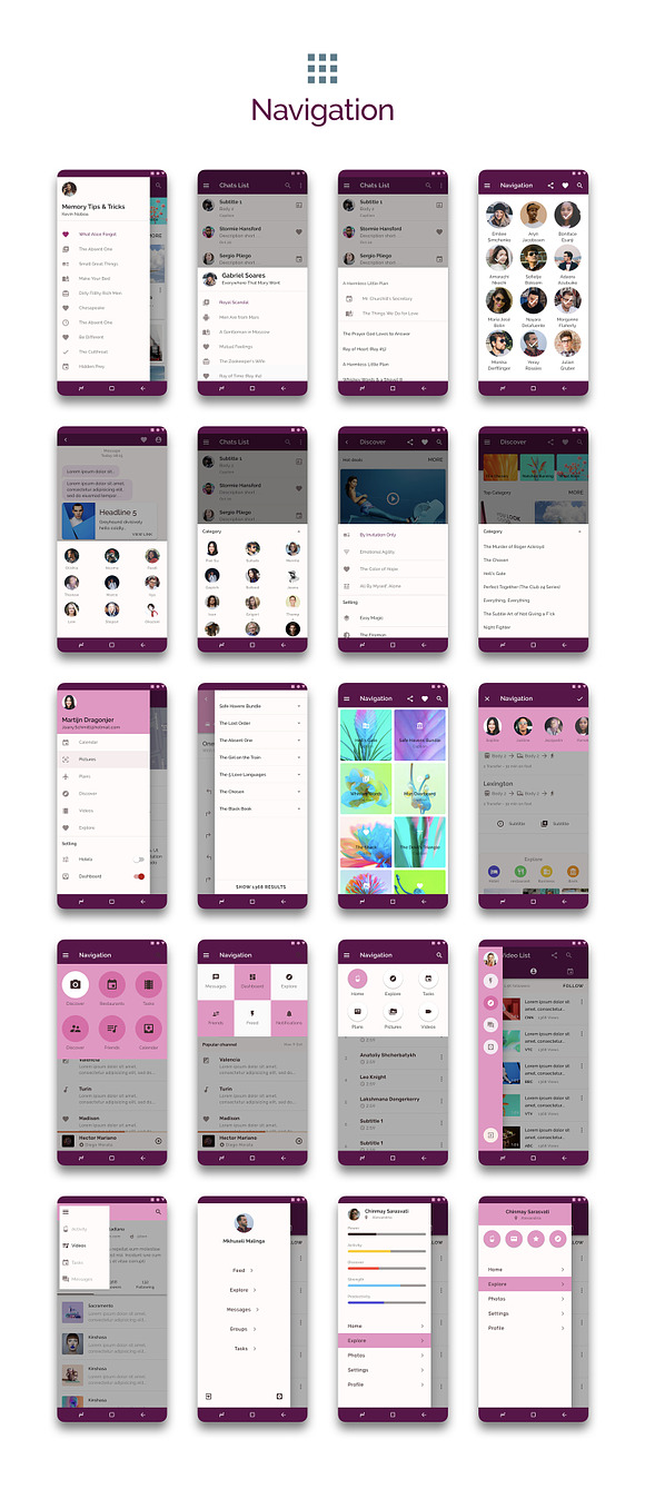 Prototype 86 - Template For Android in UI Kits and Libraries - product preview 27