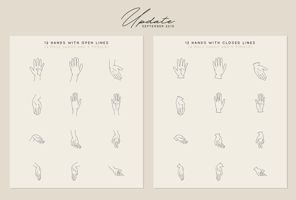 Sincerity. Line Art Hands. UPD! in Objects - product preview 12