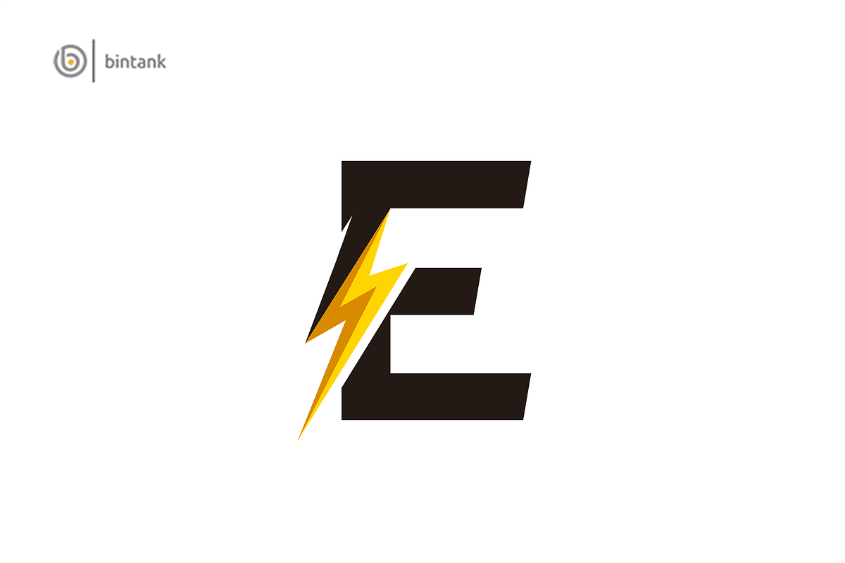 Thunder E Letter Logo in Logo Templates - product preview 8