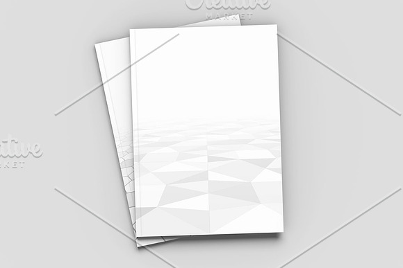 White futuristic geometric covers in Brochure Templates - product preview 1