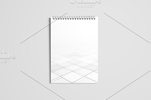 White futuristic geometric covers in Brochure Templates - product preview 2