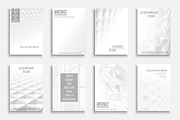 Abstract futuristic white posters