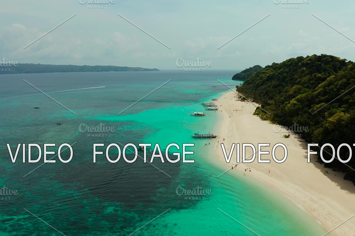 Tropical beach and blue lagoon. in Graphics - product preview 8