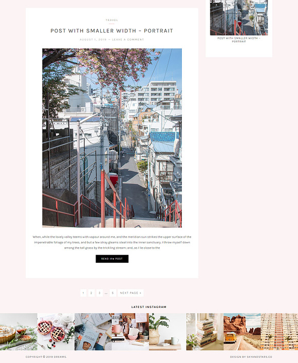 Pink Wordpress Theme  - Dreams in WordPress Blog Themes - product preview 1