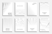 White abstract futuristic covers