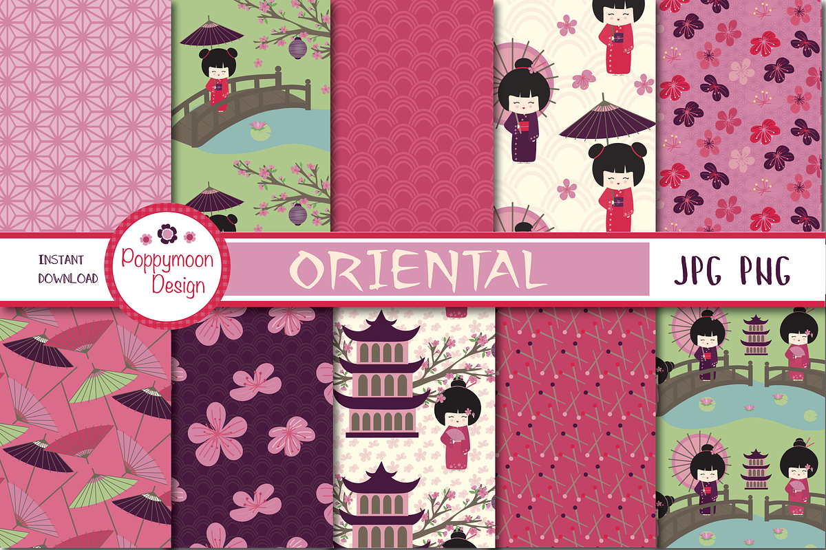 Oriental papers in Patterns - product preview 8