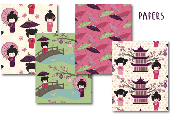 Oriental papers in Patterns - product preview 1