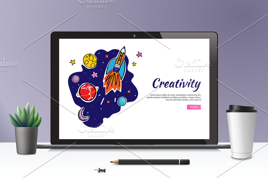 Creativity Website Space Design in Web Elements - product preview 8