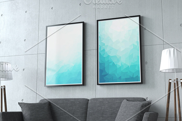 Colorful abstract polygonal covers in Flyer Templates - product preview 1