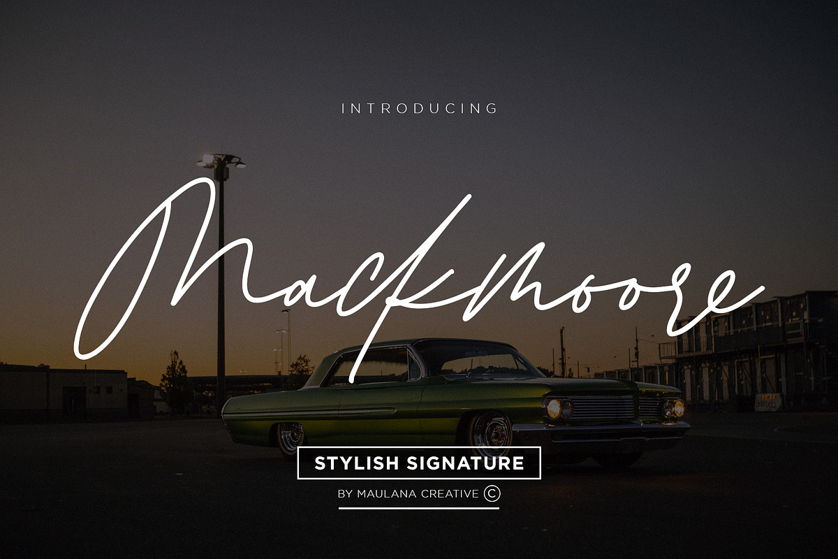 Mackmoore Signature Font in Script Fonts - product preview 8