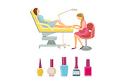 Spa Salon Pedicure Procedures Icons