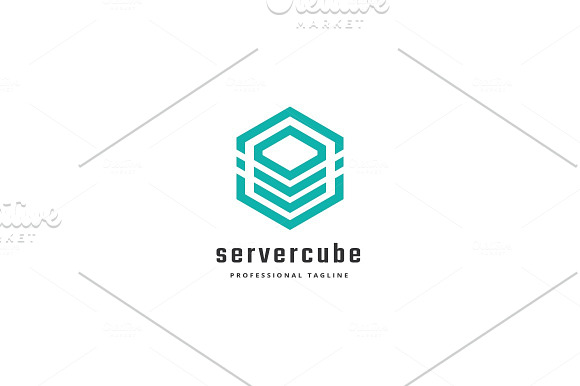 Server Cube Logo in Logo Templates - product preview 1