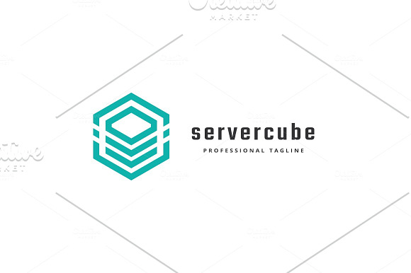 Server Cube Logo in Logo Templates - product preview 2