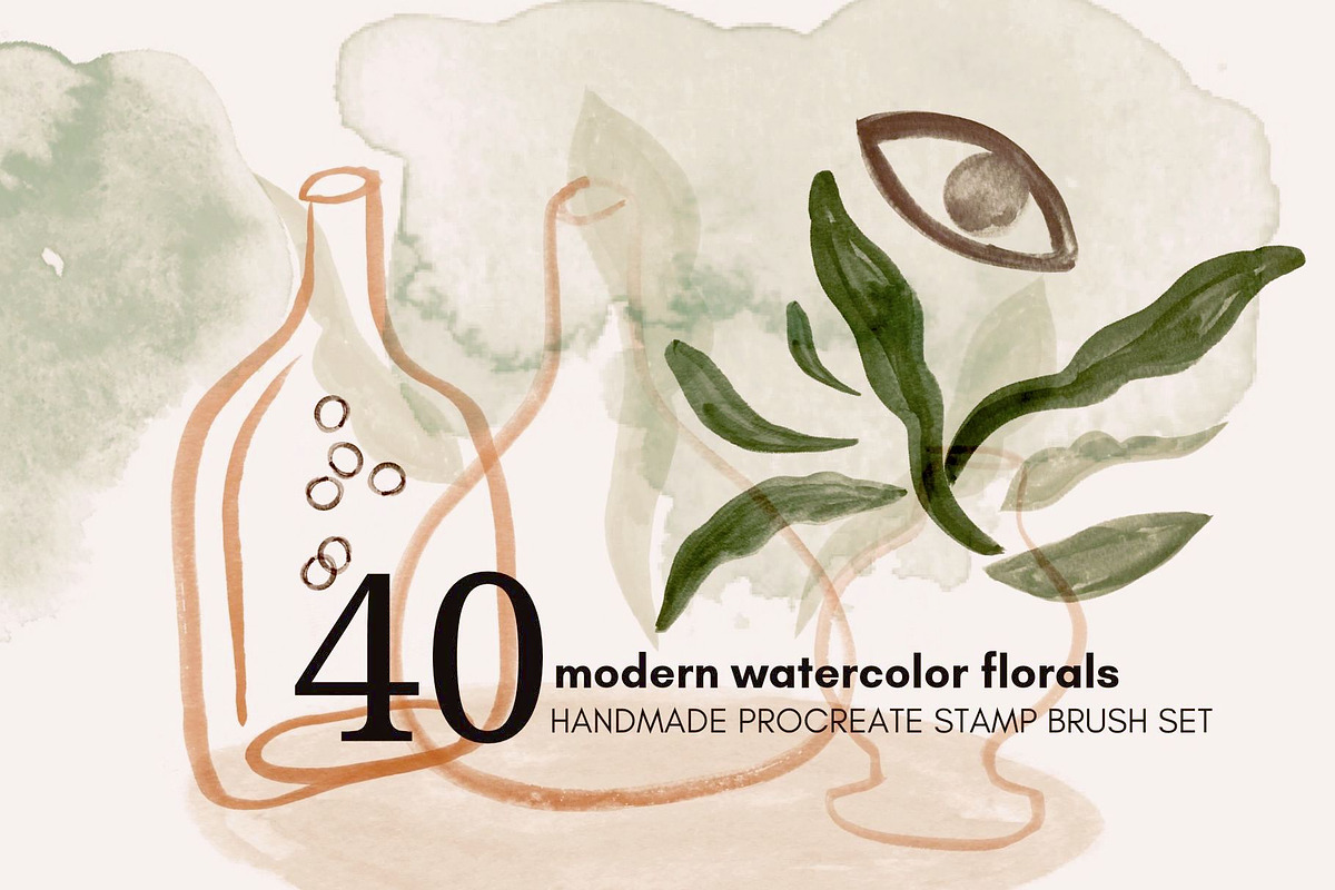 ProCreate watercolor floral brushes in Add-Ons - product preview 8