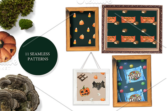 Halloween Watercolor Patterns in Patterns - product preview 4