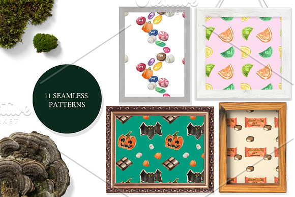 Halloween Watercolor Patterns in Patterns - product preview 5