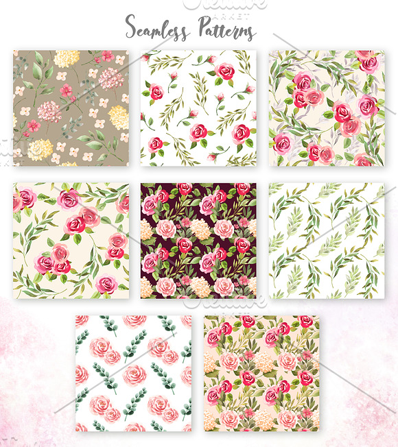 Watercolor Floral Collection in Illustrations - product preview 3