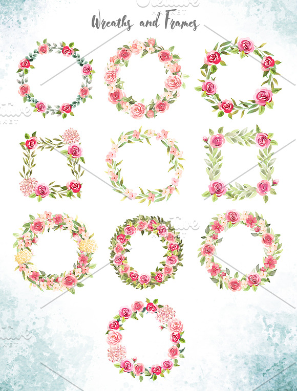 Watercolor Floral Collection in Illustrations - product preview 7