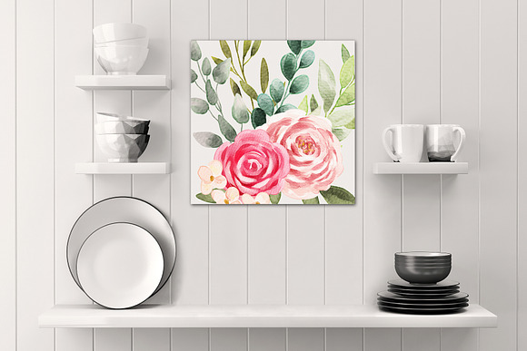 Watercolor Floral Collection in Illustrations - product preview 9