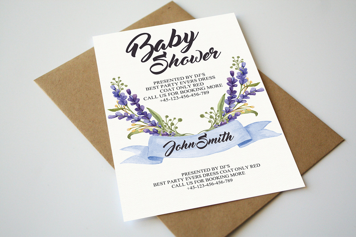 Boho Baby Shower invitation in Card Templates - product preview 8