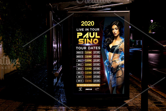 DJ Artist Tour Flyer Template in Flyer Templates - product preview 2