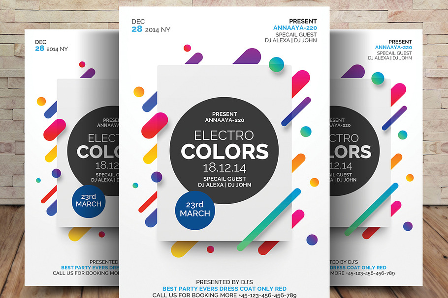 Electro Color Flyer Template