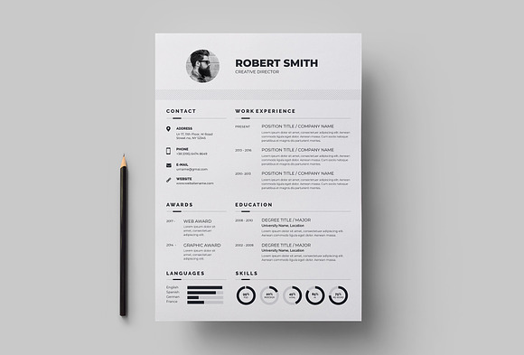 Clean Resume / CV Template in Letter Templates - product preview 2