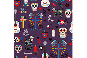 Seamless mexican deadpattern