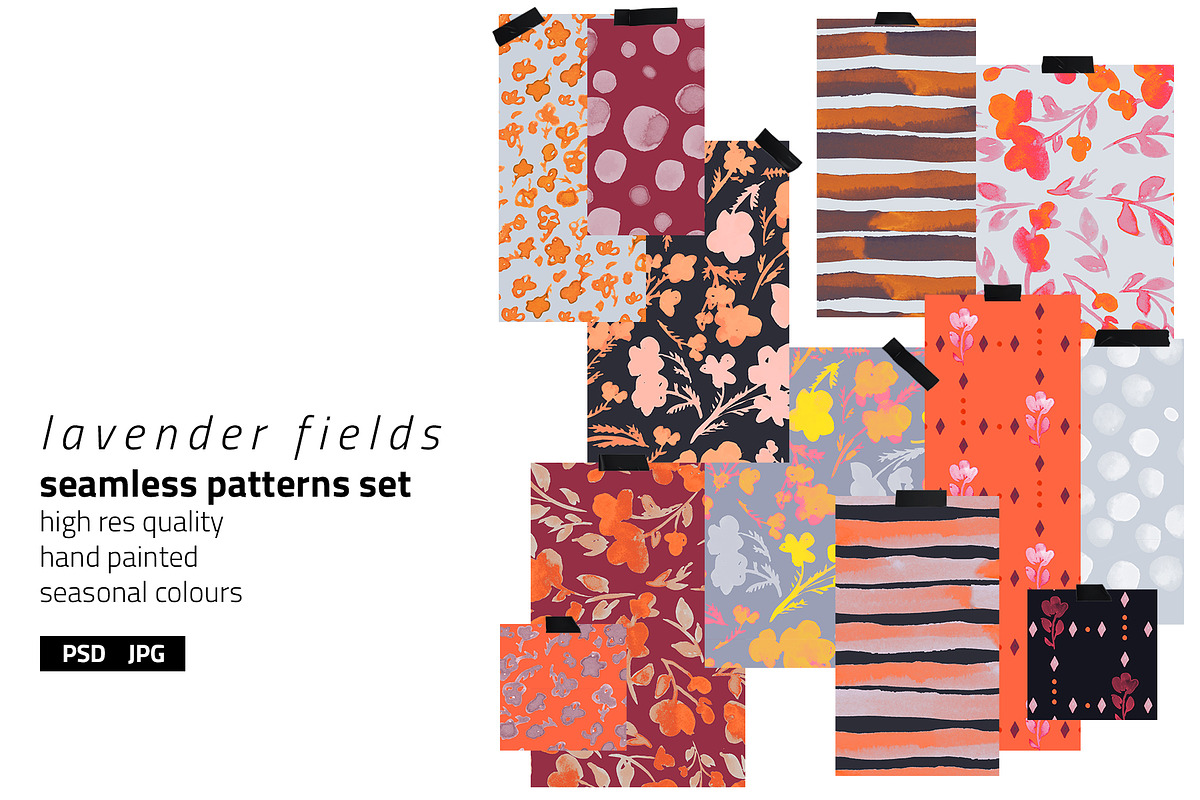 Lavender Fields Pattern Set in Patterns - product preview 8