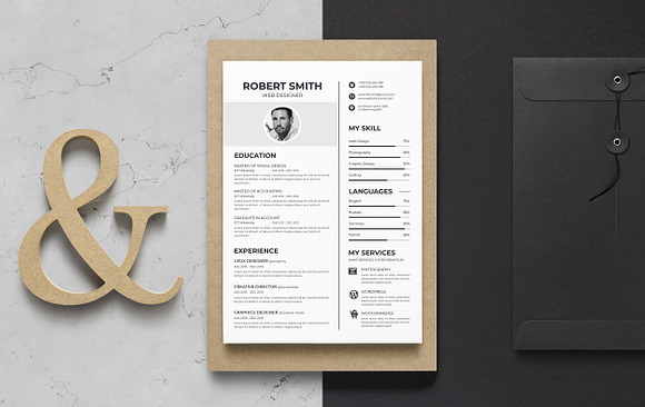 Clean Resume / CV Template in Letter Templates - product preview 1